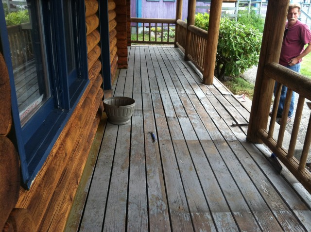 Rotten deck before replacement